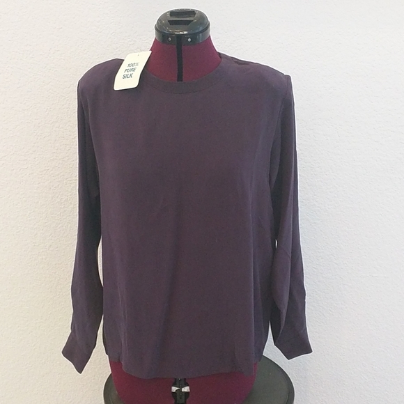 WinterSilks Tops - NWT Vintage Wintersilk purple silk top